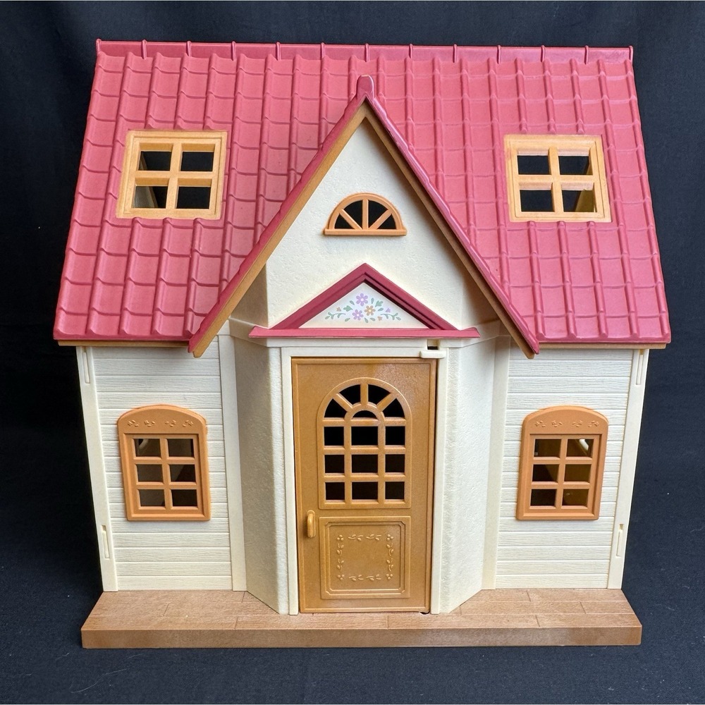 Calico Critters Red Roof Cozy Cottage Starter Home With 13 Pieces Of Furniture